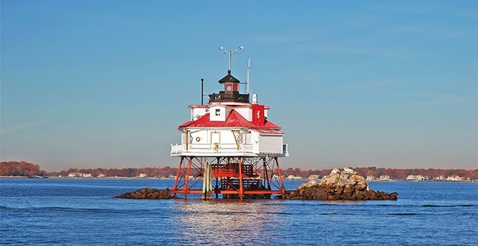 Thomas Point Shoal Lighthouse on the Chesapeake Bay